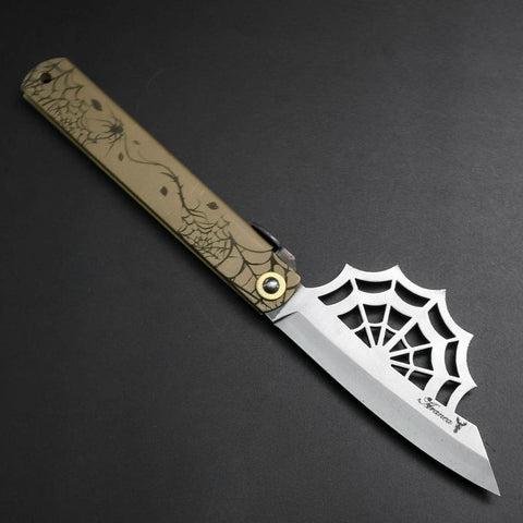 Higonokami Blue Steel #2 Spider 90mm (3.5”)-[Musashi]-[Japanese-Kitchen-Knives]