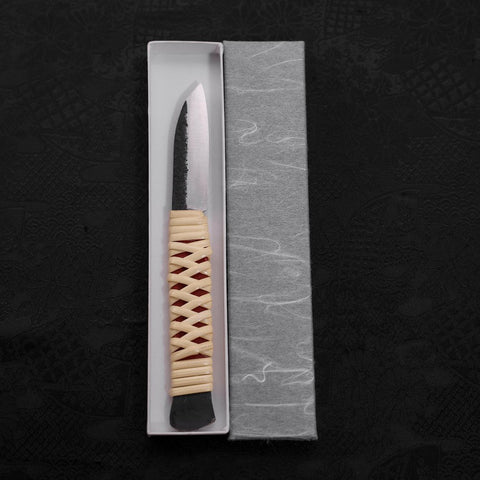 Higonokami Kogatana Type Kurouchi Aogami 65mm-[Musashi]-[Japanese-Kitchen-Knives]