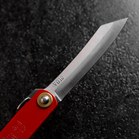 Higonokami VG-10 100mm (Red) (3.9”)-[Musashi]-[Japanese-Kitchen-Knives]