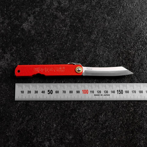 Higonokami VG-10 100mm (Red)-[Musashi]-[Japanese-Kitchen-Knives]