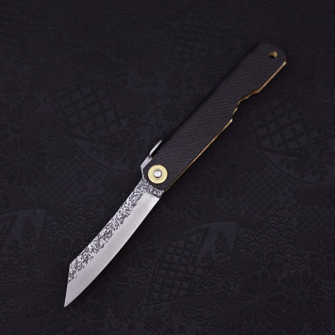 Higonokami VG-10 Tsuchime Cuero Negro 100 mm