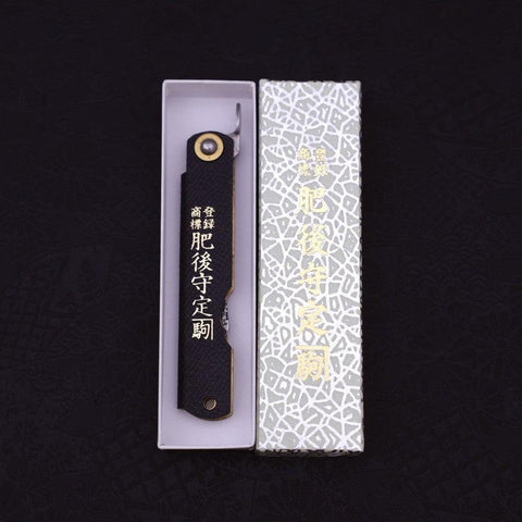 Higonokami VG-10 Tsuchime Cuero Negro 100 mm