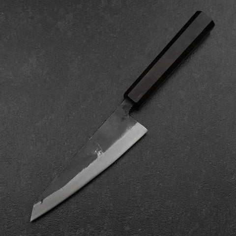 Honesuki Blue Steel #2 Kurouchi Ebony Handle 150mm (5.9”)-[Musashi]-[Japanese-Kitchen-Knives]