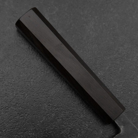 Honesuki Blue Steel #2 Kurouchi Ebony Handle 150mm (5.9”)-[Musashi]-[Japanese-Kitchen-Knives]