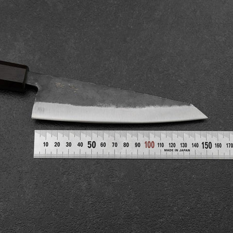 Honesuki Blue Steel #2 Kurouchi Ebony Handle 150mm (5.9”)-[Musashi]-[Japanese-Kitchen-Knives]