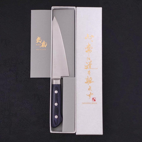 Honesuki Cuchillo para Deshuesar AUS-8 Mango Occidental Azul 150 mm