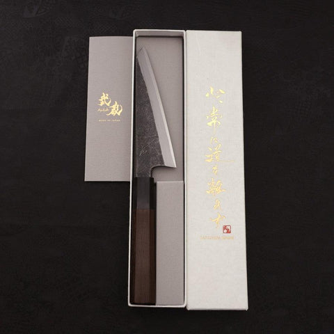 Honesuki Boning Knife Blue Steel #2 Kurouchi Buffalo Wenge Handle 150mm-[Musashi]-[Japanese-Kitchen-Knives]