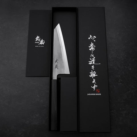Honesuki SKD11 Nashiji Ebony Handle 150mm-[Musashi]-[Japanese-Kitchen-Knives]
