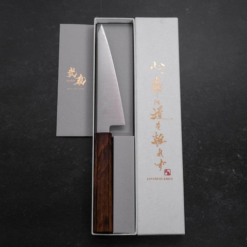 Honesuki Stainless Clad Blue Super Polished Sumi Urushi Handle 150mm-[Musashi]-[Japanese-Kitchen-Knives]