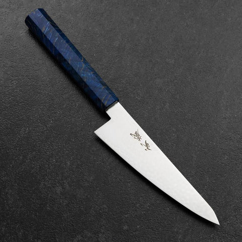 Honesuki VG-10 Damascus Blue Birch Handle 150mm-[Musashi]-[Japanese-Kitchen-Knives]