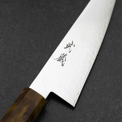 Honesuki VG-10 Damascus Yellow Birch Handle 150mm-[Musashi]-[Japanese-Kitchen-Knives]