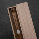 Kagoshima Bamboo Chopsticks 230mm Brown with Paulownia Wooden Box-[Musashi]-[Japanese-Kitchen-Knives]