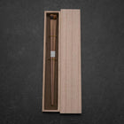 Kagoshima Bamboo Chopsticks 230mm Brown with Paulownia Wooden Box-[Musashi]-[Japanese-Kitchen-Knives]