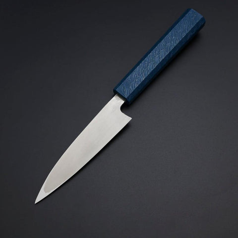 Kaisaki VG-10 Nashiji Blue Urushi Handle 120mm-[Musashi]-[Japanese-Kitchen-Knives]