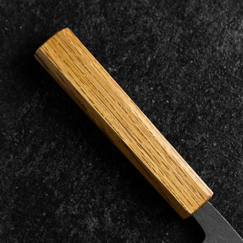 Kaisaki White Steel #2 Kurouchi Oak Handle 105mm (4.1”)-[Musashi]-[Japanese-Kitchen-Knives]