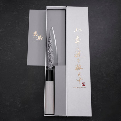 Kaisaki White Steel #2 Nashiji Magnolia Handle 120mm-[Musashi]-[Japanese-Kitchen-Knives]