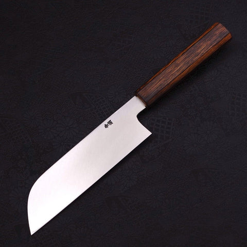 Kama Usuba(Kansai) Blue Steel #2 Kasumi Sumi Urushi Handle 180mm-[Musashi]-[Japanese-Kitchen-Knives]