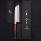 Kama Usuba(Kansai) Blue Steel #2 Kasumi Sumi Urushi Handle 180mm-[Musashi]-[Japanese-Kitchen-Knives]