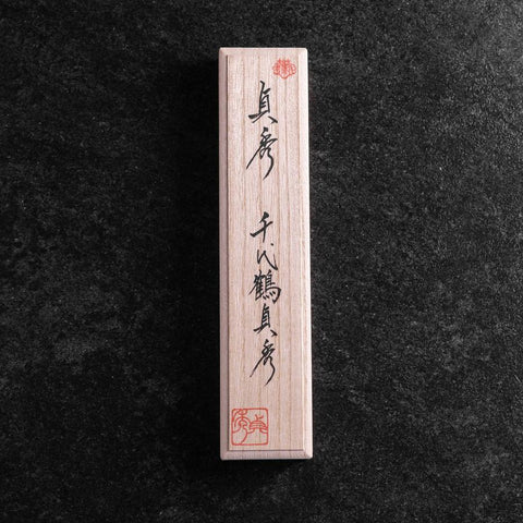 Kiridashi Knife Blue Steel #1 Polished Stainless Handle 55mm With Paulownia Wooden Box (2.2”)-[Musashi]-[Japanese-Kitchen-Knives]