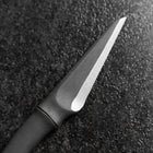 Kiridashi Knife D2 Polished Stainless Bamboo Joint Design Handle 70mm With Leather Sheath-[Musashi]-[Japanese-Kitchen-Knives]