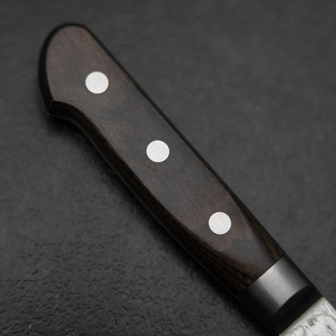 Kiritsuke AUS-10 Damascus Brown Western Handle 210mm (8.3”)-[Musashi]-[Japanese-Kitchen-Knives]