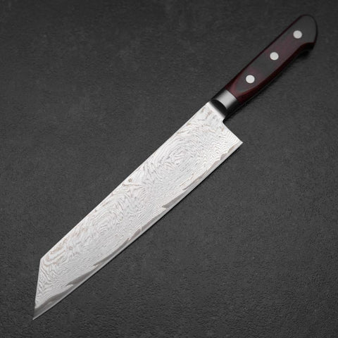Kiritsuke AUS-10 Damascus Red Western Handle 210mm (8.3”)-[Musashi]-[Japanese-Kitchen-Knives]