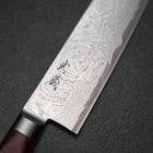 Kiritsuke AUS-10 Damascus Red Western Handle 210mm (8.3”)-[Musashi]-[Japanese-Kitchen-Knives]