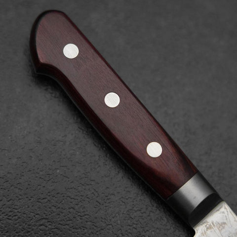 Kiritsuke AUS-10 Damascus Red Western Handle 210mm (8.3”)-[Musashi]-[Japanese-Kitchen-Knives]