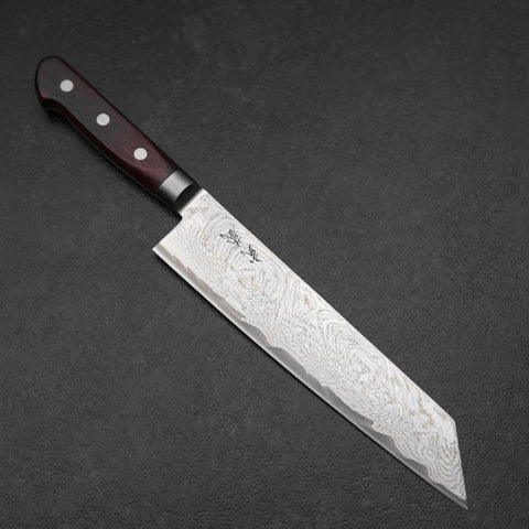 Kiritsuke AUS-10 Damascus Red Western Handle 210mm (8.3”)-[Musashi]-[Japanese-Kitchen-Knives]