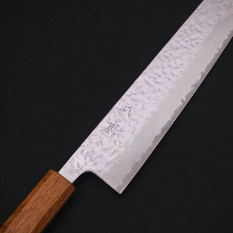 Kiritsuke AUS-10 Mirror Tsuchime Damascus Yaki Urushi Handle 210mm-[Musashi]-[Japanese-Kitchen-Knives]