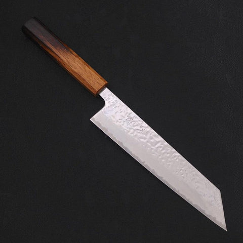Kiritsuke AUS-10 Mirror Tsuchime Damascus Yaki Urushi Handle 210mm-[Musashi]-[Japanese-Kitchen-Knives]