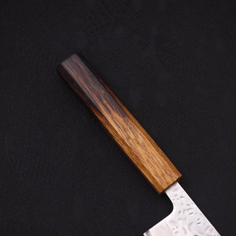 Kiritsuke AUS-10 Espejo Tsuchime Damasco Mango Yaki Urushi 240 mm