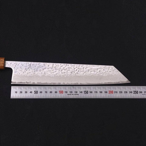 Kiritsuke AUS-10 Espejo Tsuchime Damasco Mango Yaki Urushi 240 mm