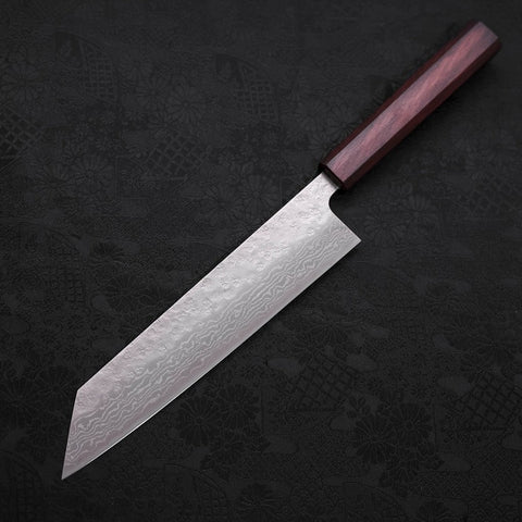 Kiritsuke AUS-10 Nashiji Damasco Mango Urushi Morado 210 mm