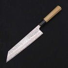 Kiritsuke AUS-10 Tsuchime Damascus Buffalo Magnolia Handle 210mm-[Musashi]-[Japanese-Kitchen-Knives]