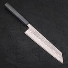 Kiritsuke AUS-10 Tsuchime Damascus Dark-Blue Urushi Handle 210mm (8.3”)-[Musashi]-[Japanese-Kitchen-Knives]