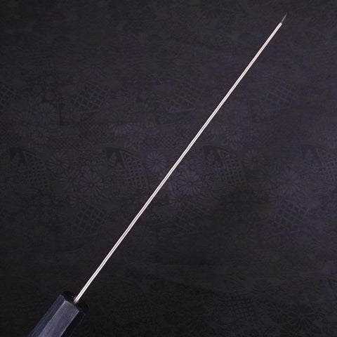 Kiritsuke AUS-10 Tsuchime Damascus Dark-Blue Urushi Handle 240mm (9.4”)-[Musashi]-[Japanese-Kitchen-Knives]