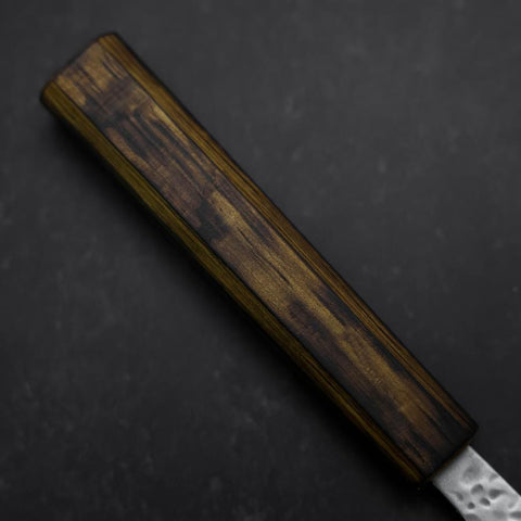 Kiritsuke AUS-10 Tsuchime Damascus Sumi Urushi Handle 210mm-[Musashi]-[Japanese-Kitchen-Knives]