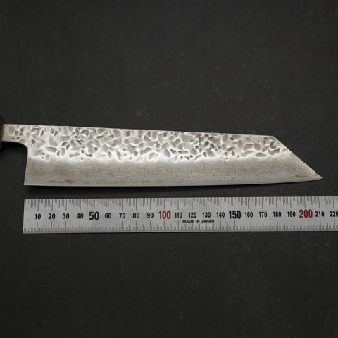 Kiritsuke AUS-10 Tsuchime Damascus Sumi Urushi Handle 210mm-[Musashi]-[Japanese-Kitchen-Knives]