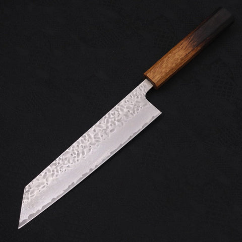 Kiritsuke AUS-10 Tsuchime Damascus Yaki Urushi Handle 210mm-[Musashi]-[Japanese-Kitchen-Knives]