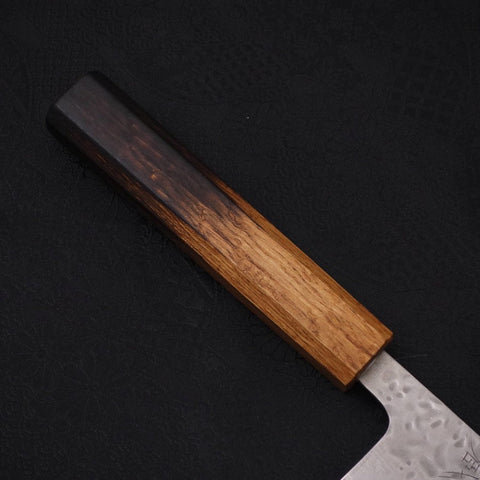 Kiritsuke AUS-10 Tsuchime Damascus Yaki Urushi Handle 210mm-[Musashi]-[Japanese-Kitchen-Knives]