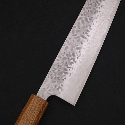 Kiritsuke AUS-10 Tsuchime Damascus Yaki Urushi Handle 240mm-[Musashi]-[Japanese-Kitchen-Knives]