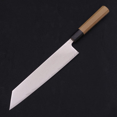 Kiritsuke AUS-10 Wave Nickel Damascus Buffalo Magnolia Handle 240mm-[Musashi]-[Japanese-Kitchen-Knives]