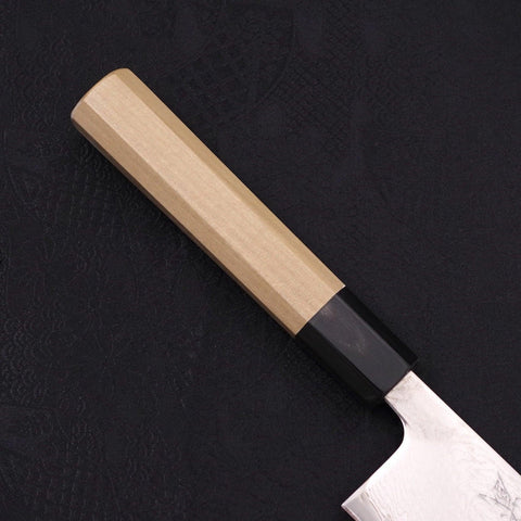 Kiritsuke AUS-10 Wave Nickel Damascus Buffalo Magnolia Handle 240mm-[Musashi]-[Japanese-Kitchen-Knives]