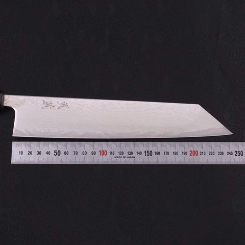Kiritsuke AUS-10 Wave Nickel Damascus Buffalo Magnolia Handle 240mm-[Musashi]-[Japanese-Kitchen-Knives]