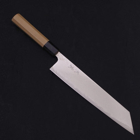 Kiritsuke AUS-10 Wave Nickel Damascus Buffalo Magnolia Handle 240mm-[Musashi]-[Japanese-Kitchen-Knives]