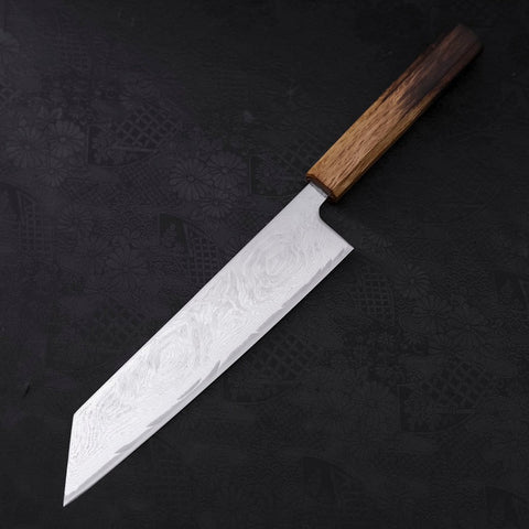 Kiritsuke AUS-10 Damasco Níquel Ondulado Mango Yaki Urushi 210mm