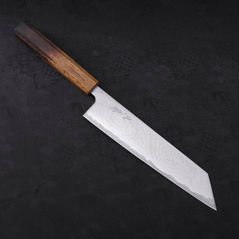 Kiritsuke AUS-10 Wave Nickel Damascus Yaki Urushi Handle 210mm-[Musashi]-[Japanese-Kitchen-Knives]