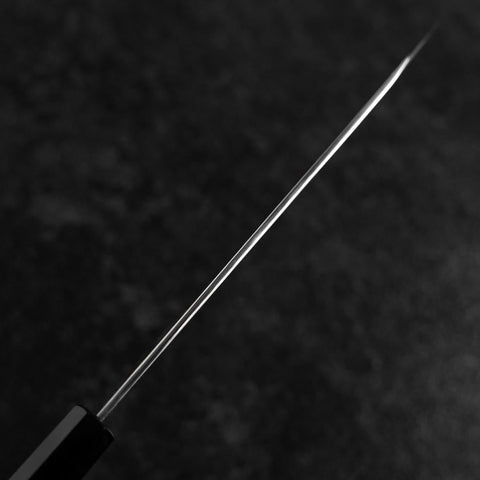Kiritsuke Blue Steel #1 Suminagashi Buffalo Ebony Handle 200mm-[Musashi]-[Japanese-Kitchen-Knives]