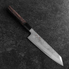 Kiritsuke Blue Steel #1 Suminagashi Buffalo Ebony Handle 200mm-[Musashi]-[Japanese-Kitchen-Knives]